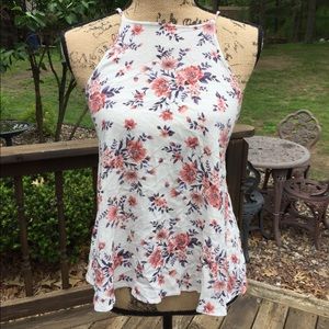 American Eagle Floral Open Back Tank